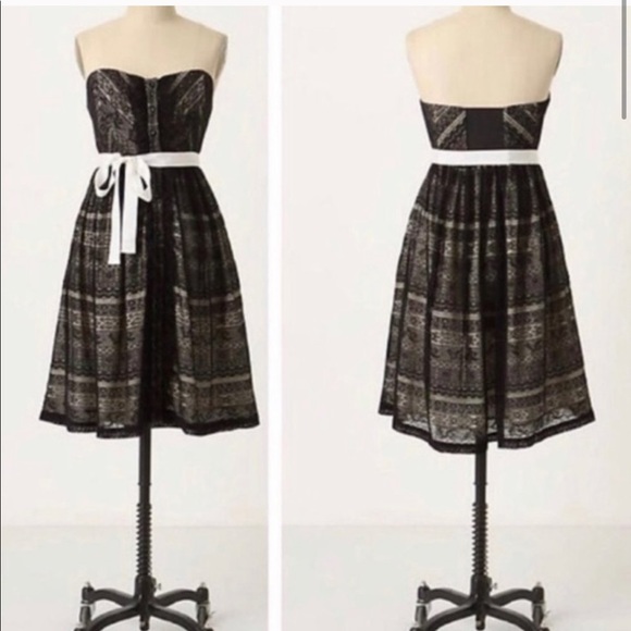 Moulinette Soeurs Dresses & Skirts - Moulinette Souers Black Lace Strapless Dress 2